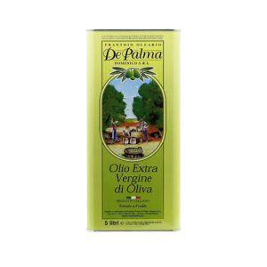 Lattina 5 Litri olio extra vergine di oliva estratto a freddo prodotto italiano frantoio de palma