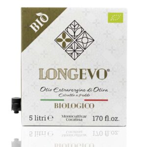 immagine della confezione da 5 litri di olio biologico di oliva coratina dal frantoio de palma corato